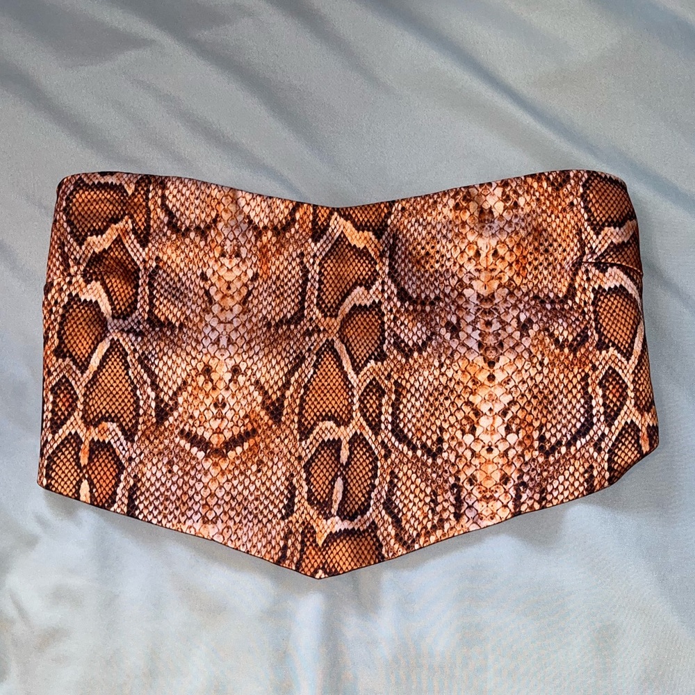 Satin Crop Top Tiger Mist
